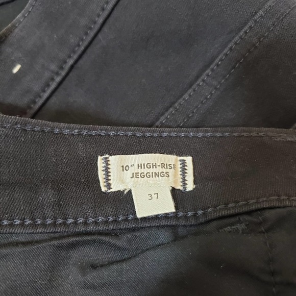 MADEWELL | HIGH RISE BUTTON FLY JEGGINGS BLACK DENIM JEAN RAW HEM PLUS SIZE 37 - Picture 11 of 17